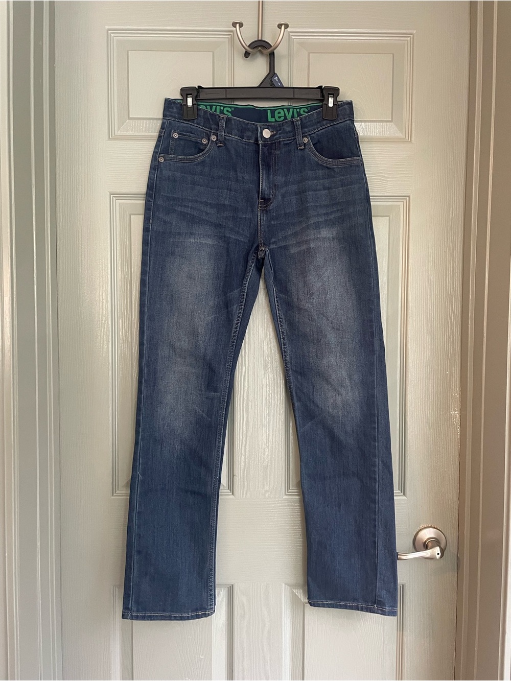 Levi's Men's Dark Blue Straight Jeans Denim Size 18 Boys 29W 31L
